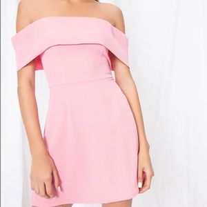 By the way. Pink Off the Shoulder Mini Dress from Revolve